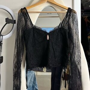 Black lace shirt